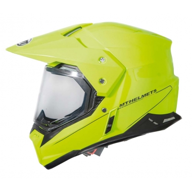 DUAL SPORT ĶIVERE MT HELMETS SYNCHRONY DUO SPORT SV SOLID A3 GLOSS FLUOR YELLOW